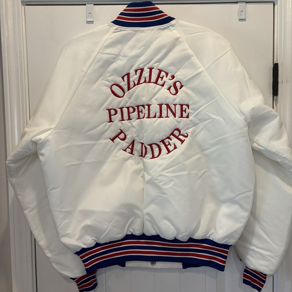 1980's Eagle Athletic Manufacturing Mens Baseball Jacket Ozzies Pipeline Large
